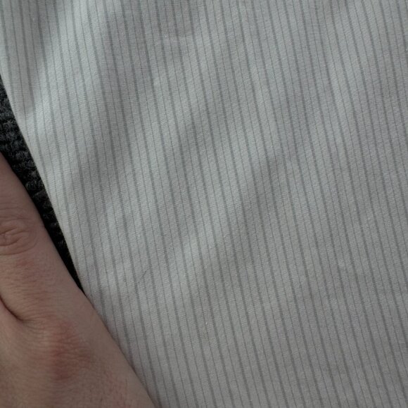 Brooks Brothers 16.5 32 Striped Ivory Gray Slim Fit Point Non Iron Button Up - Picture 15 of 16